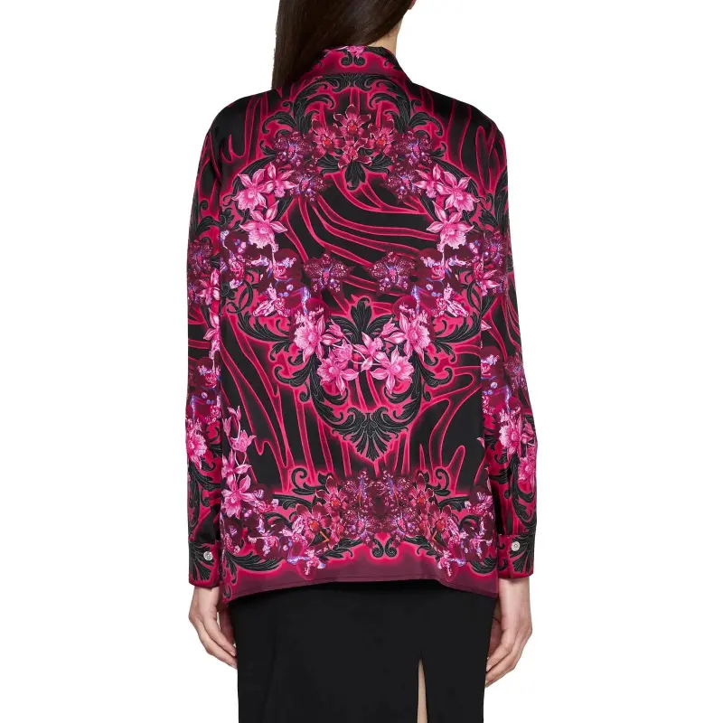 VERSACE Shirts Women's Fuchsia Flower-4