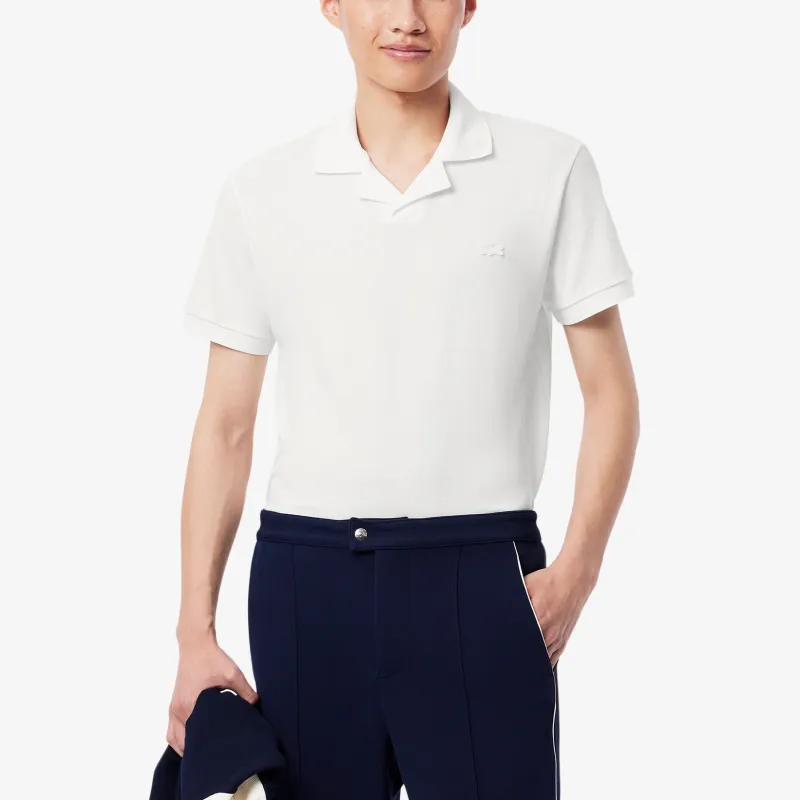 LACOSTE Open Neck Paris Polo Shirt-1