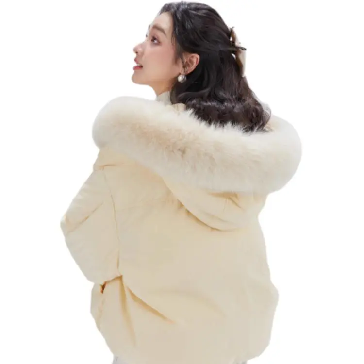 DEAR DEER PUFF Down Jacket Women's Light Yellow-7