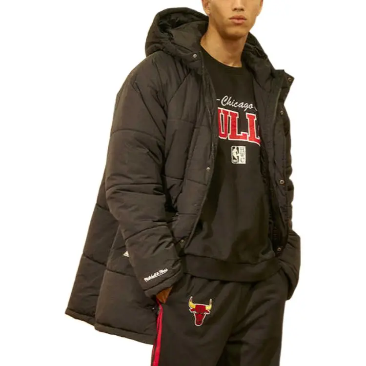 Mitchell & Ness Puffer Jacket Unisex Black-3