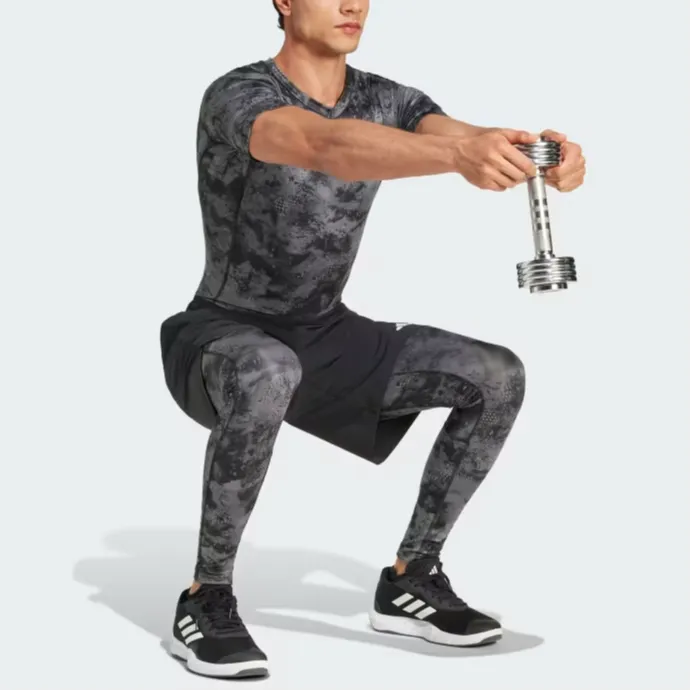 Adidas Free Shipping With AdiClub Techfit Training Allover Print Long Tights-3
