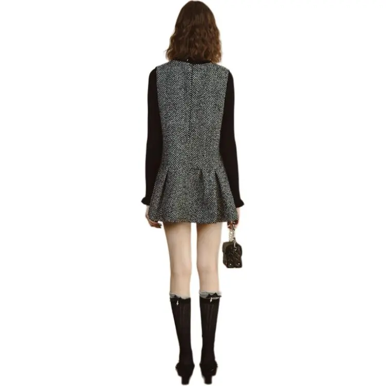 AIVEI Sleeveless Dress Women's Black-4