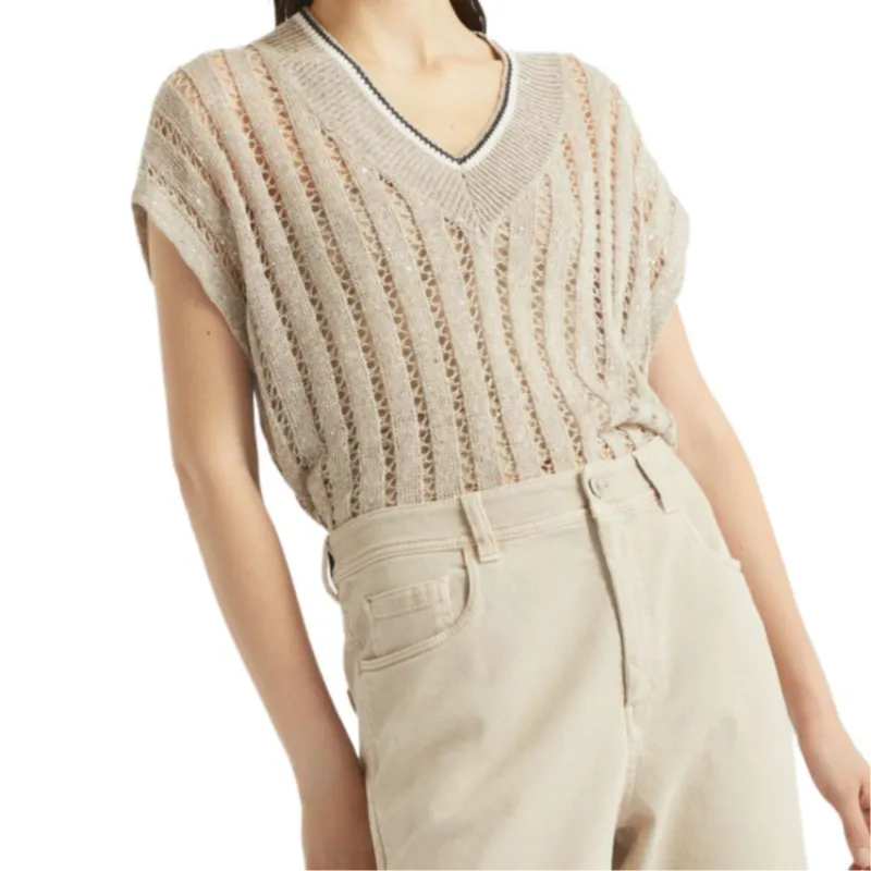 Brunello Cucinelli V Neck Knitted Vest-3
