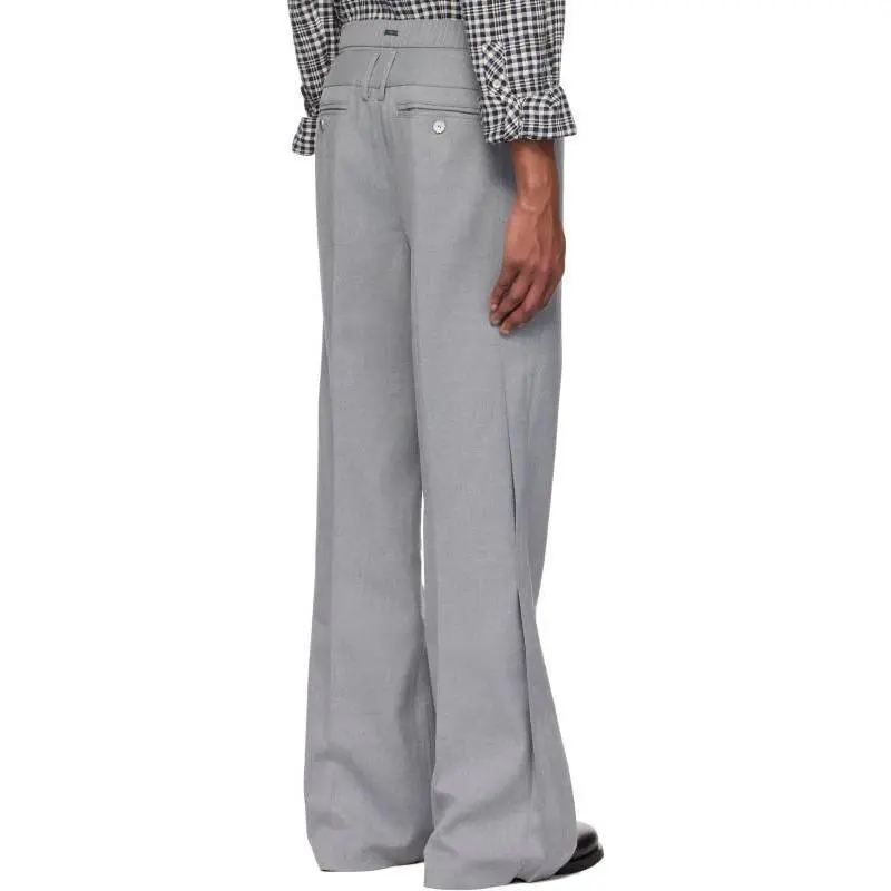 C2H4 Casual Pants Men Gray-1