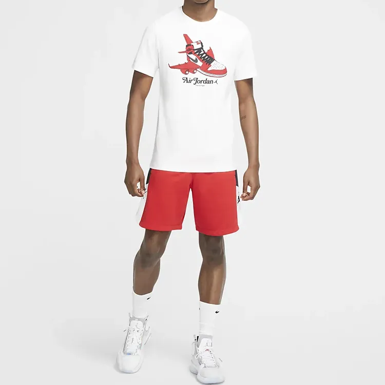 Jordan T Shirts Men White-3