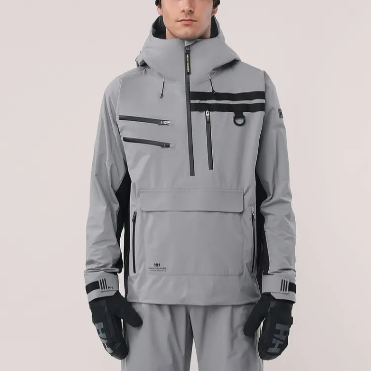 HELLY HANSEN H2BLK Ski Tops Unisex Gray-1