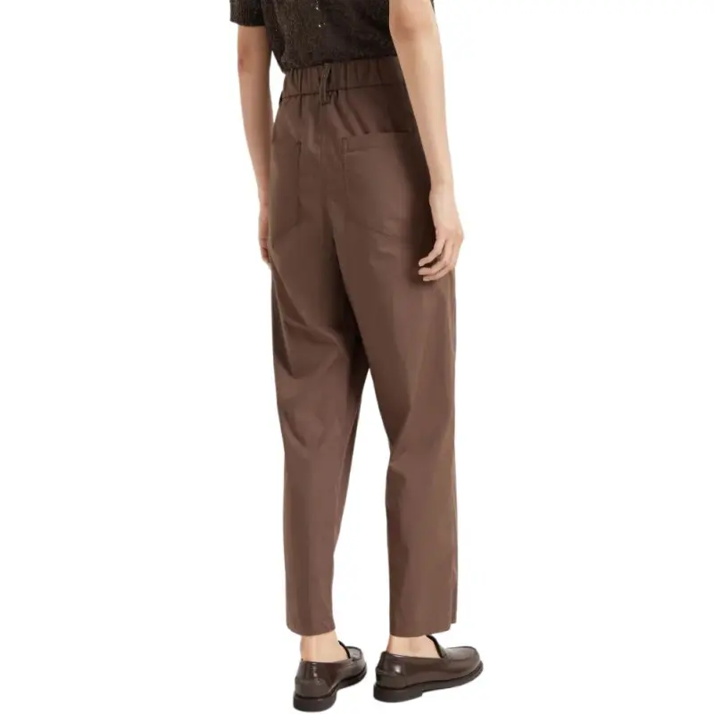 Brunello Cucinelli Embellished Lightweight Poplin Five Pocket Track Trousers-3