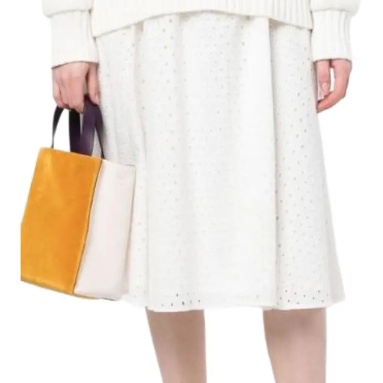 KENZO Flared Perforated Skirt-4