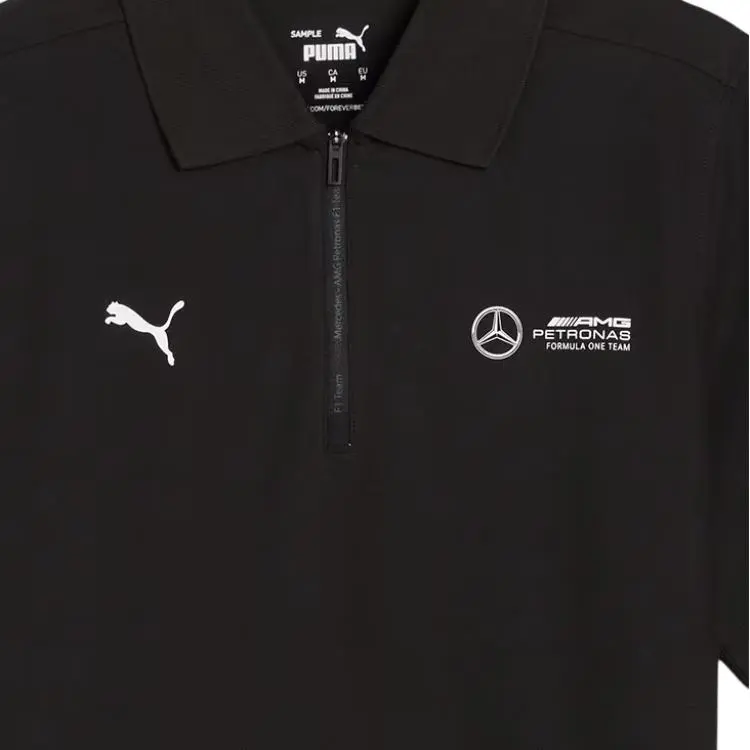 PUMA Mercedes AMG Petronas F1 SS24 Polo Shirt Men's Black-4