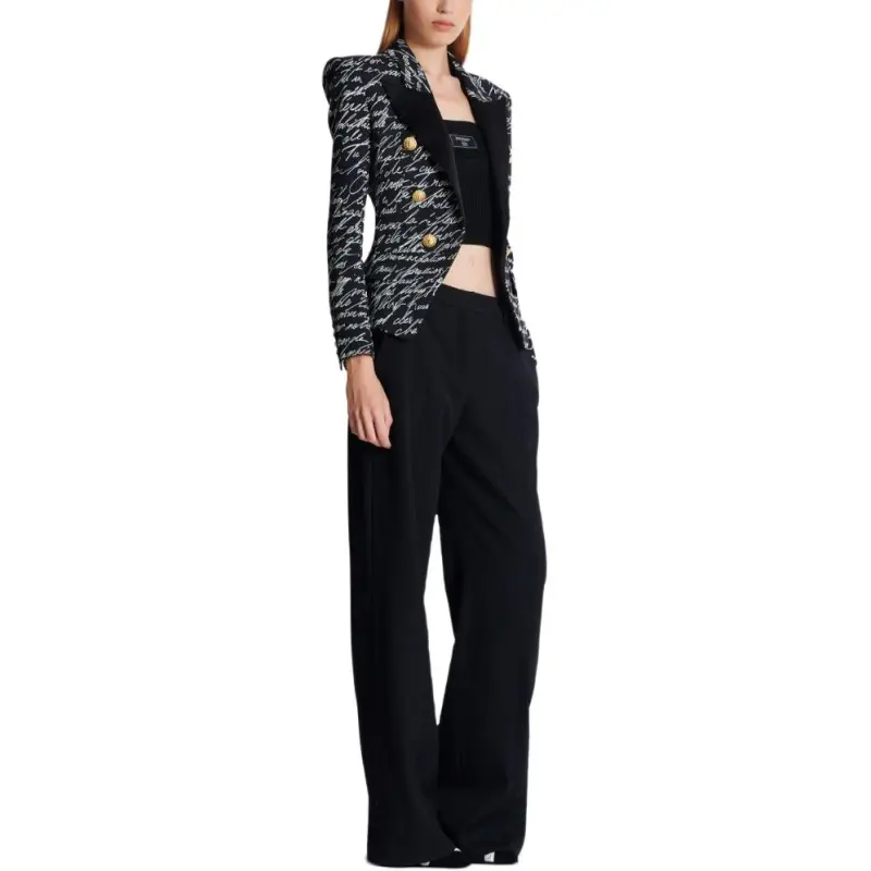 BALMAIN Monogram Button Detailed Blazer-3