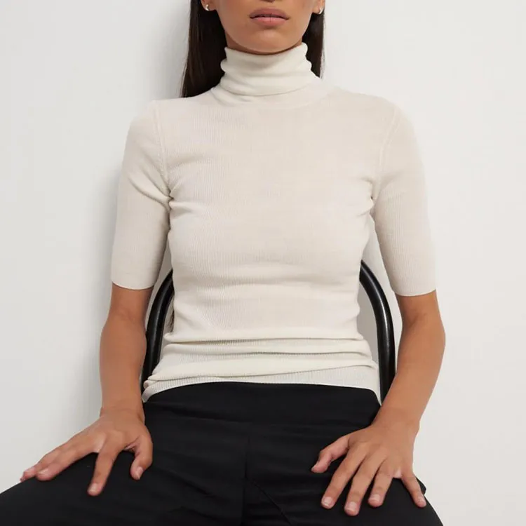 THEORY Leenda Short Sleeved Turtleneck Jumper-1