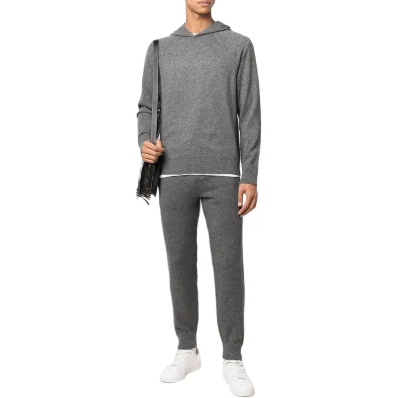 VINCE Melange effect Knit Hoodie-2