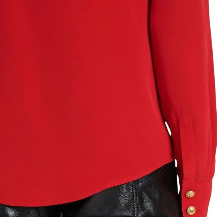 BALMAIN Shirts Women's Red-4