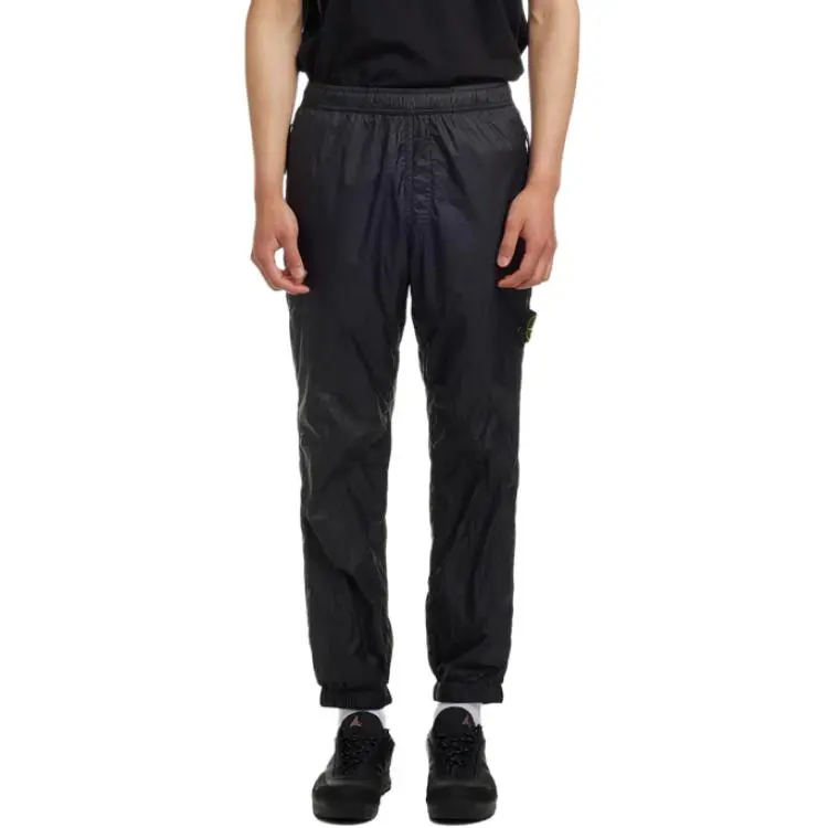 STONE ISLAND SS23 Knitted Sports Pants Men's Black-3
