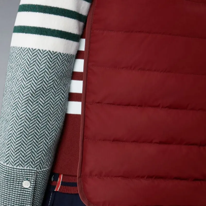 THOM BROWNE Funnel neck Down Gilet-4