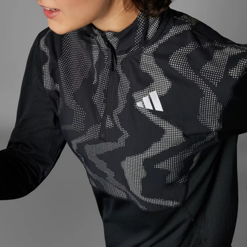 Adidas Free Shipping With AdiClub Ultimate Hi Vis Reflective 1/2 Zip Top-1
