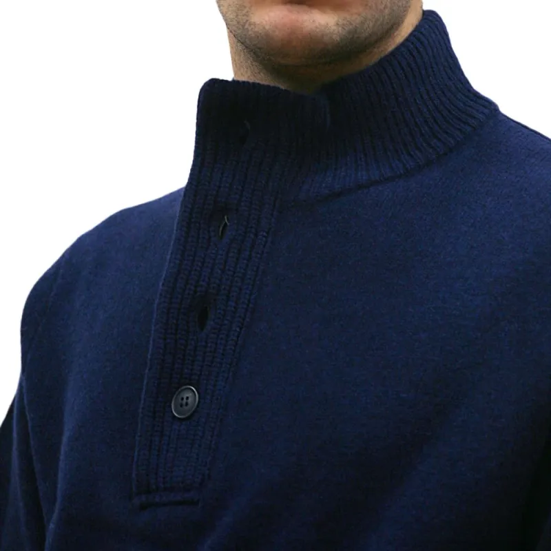 BARBOUR Half-Buttoned Knitted Jumper-4
