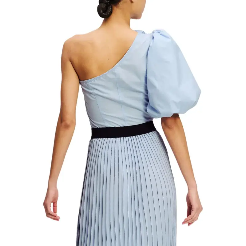 Karl Lagerfeld Floral appliqué One shoulder Blouse-4