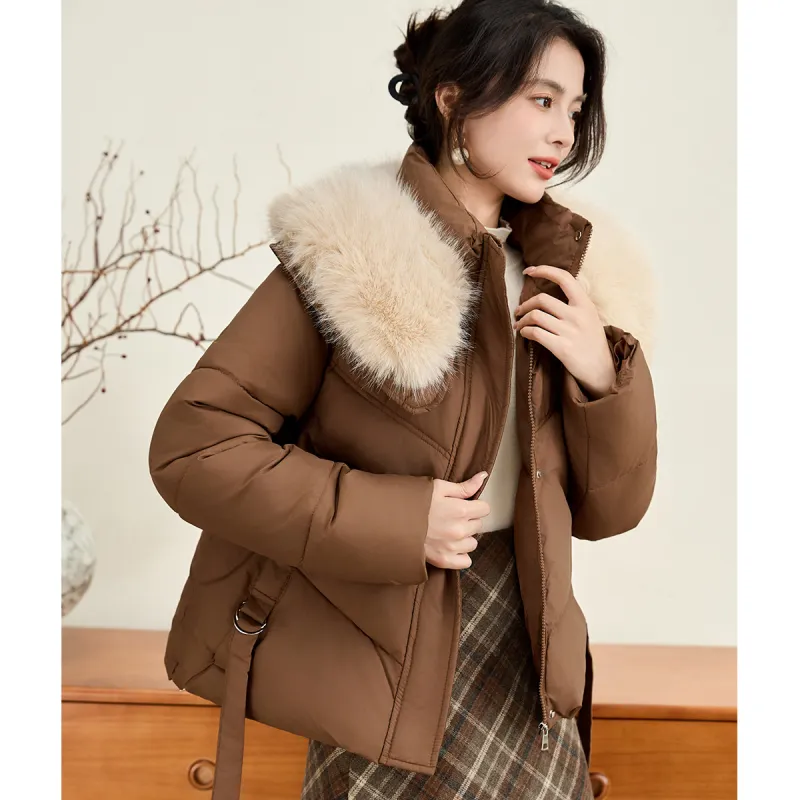 CARBAMMI Puffer Jacket Women's Coffee-2