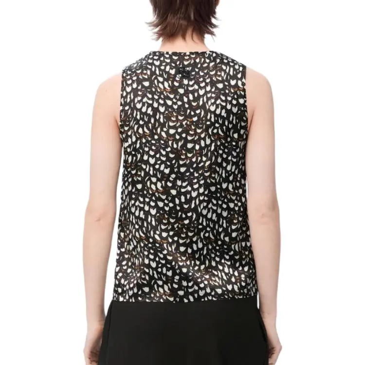 LOEWE Tank Top 'Brown/White'-1