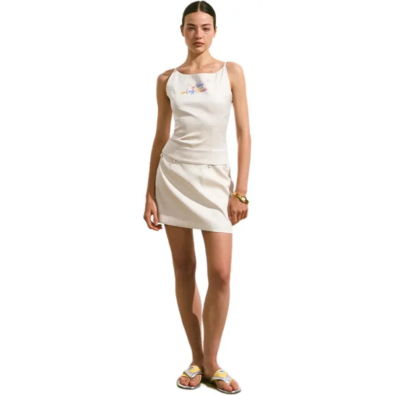 NAWS Sleeveless Dresses Women's Pearl White-3