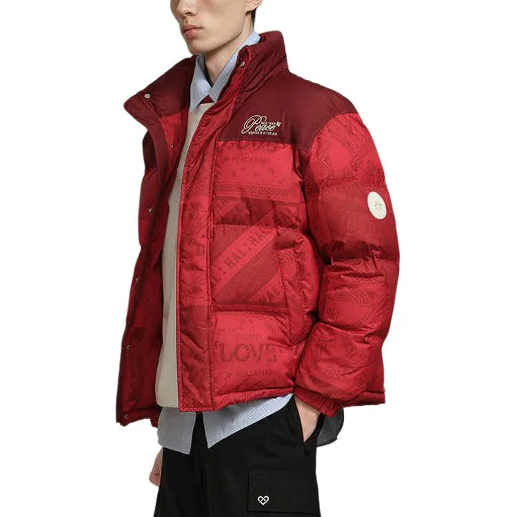 PEACEBIRD MEN Down Jackets Men Dark Red 1-2
