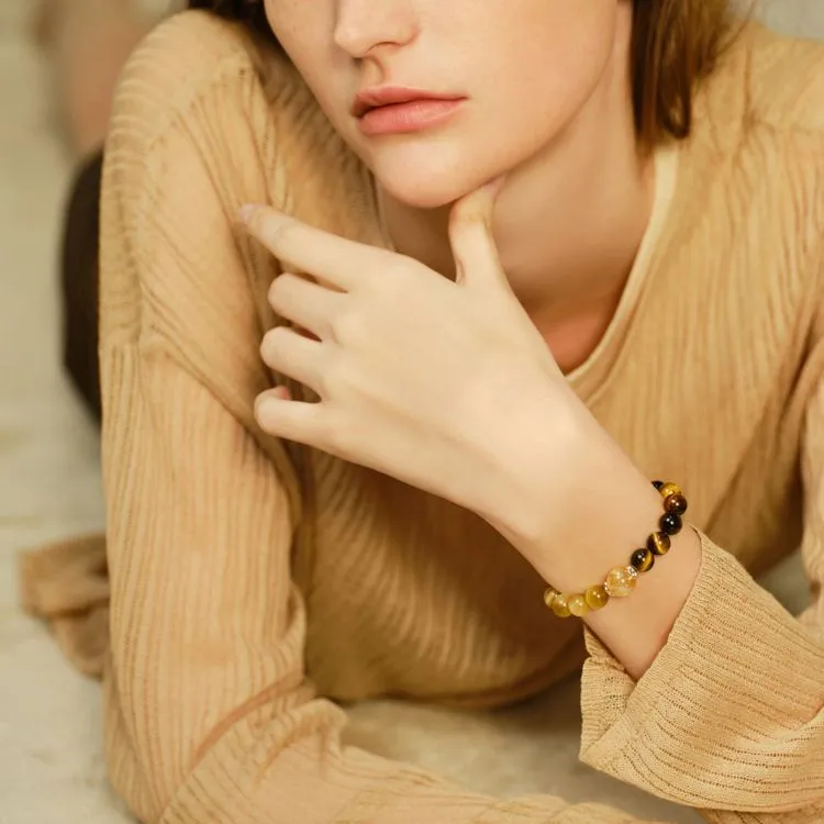 ZEGL Natural Tiger's Eye Stone Bracelets Women's-2