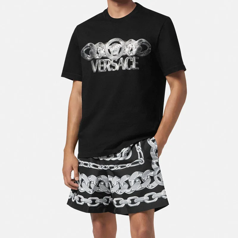 VERSACE Medusa Chains Printed Swim Shorts-2