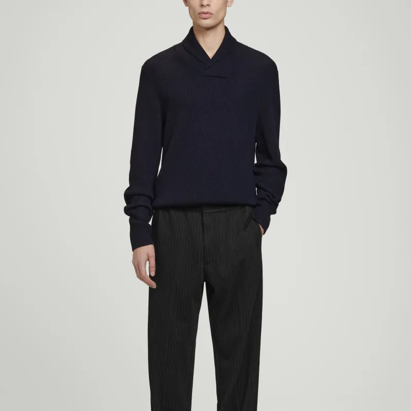 COS Sweaters Men Navy Blue-3