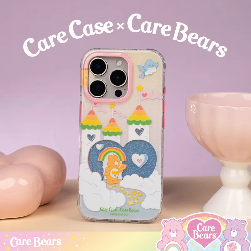 CARECASE TPU Material Care Bears Collaboration Sky Collection Phone Case Compatible With Apple 16 15 14 Pro Max-5
