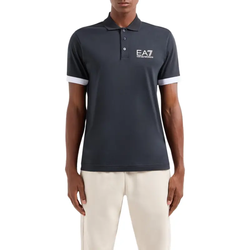 EMPORIO ARMANI EA7 SS24 Polo Shirt Men's Gray-3