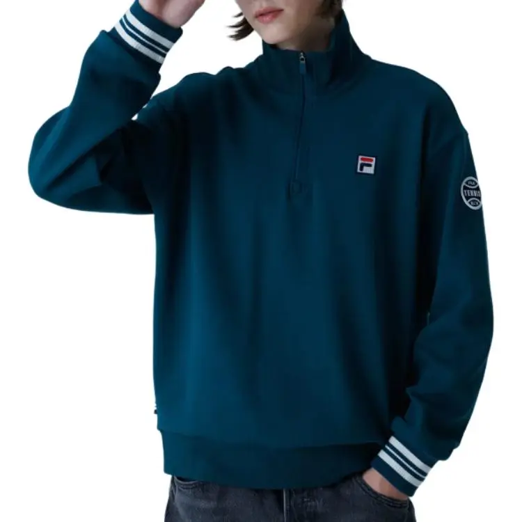 FILA Sweatshirts Men Dark Green-4