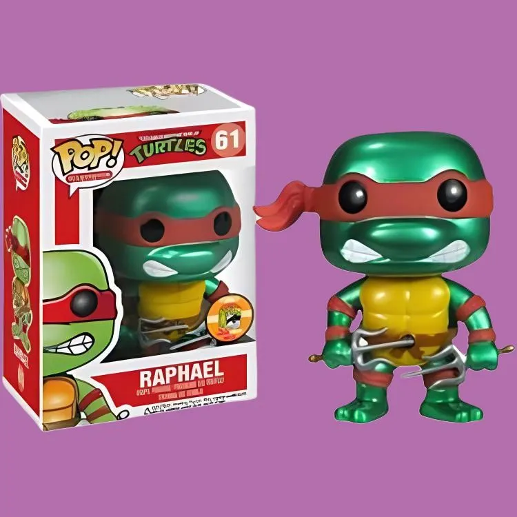 Funko Pop! Television Teenage Mutant Ninja Turtles RaphaelMetallic Sdcc Figure #61-4