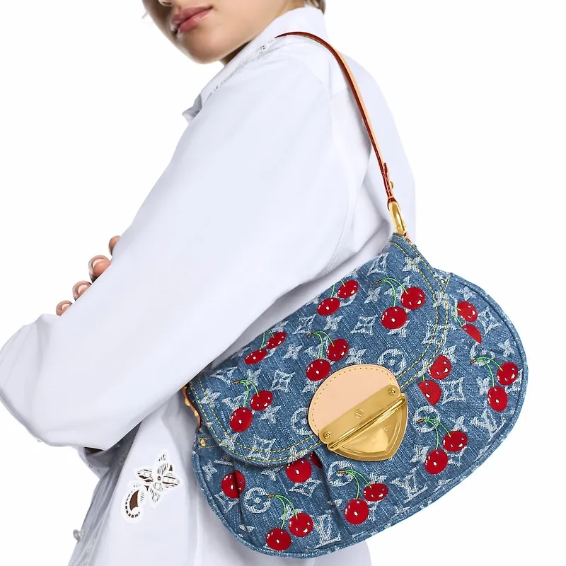 LOUIS VUITTON X Takashi Murakami Cherry Sunset Denim Monogram-8