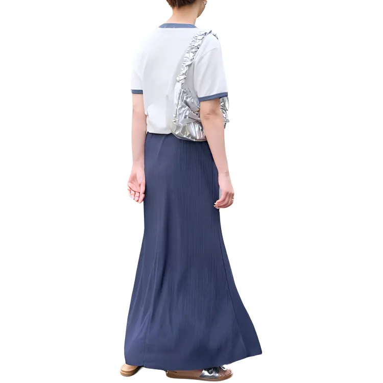 FREAK'S STORE Casual Long Skirt Women's Marine Blue-1