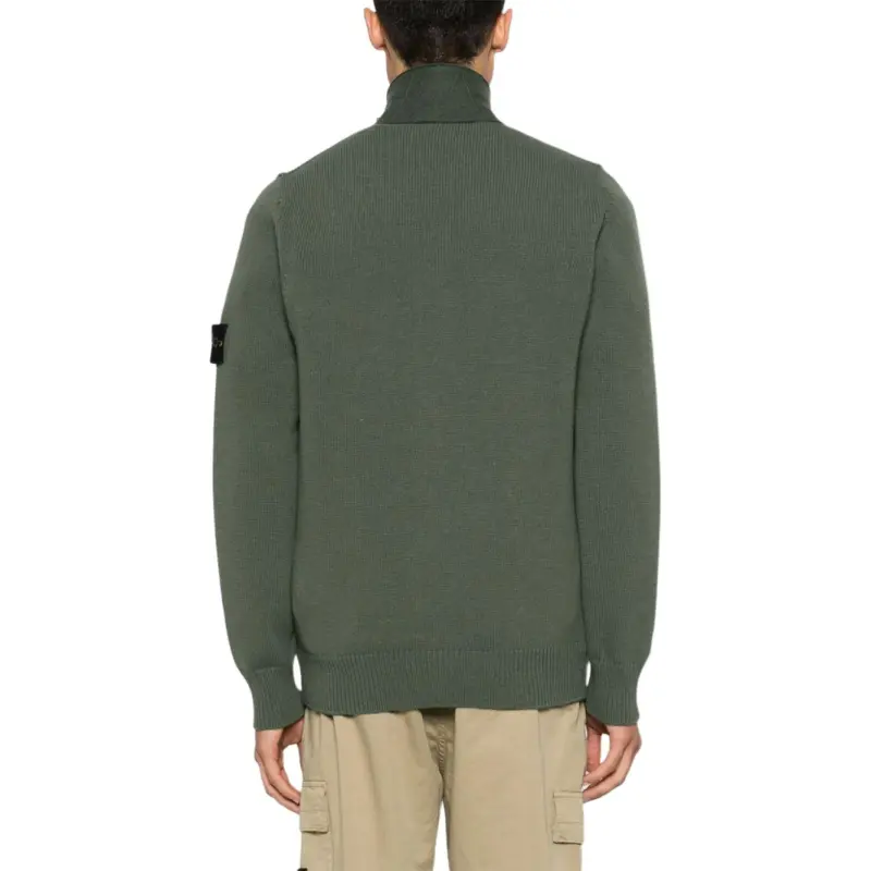 STONE ISLAND High Neck Knitted Cardigan-3