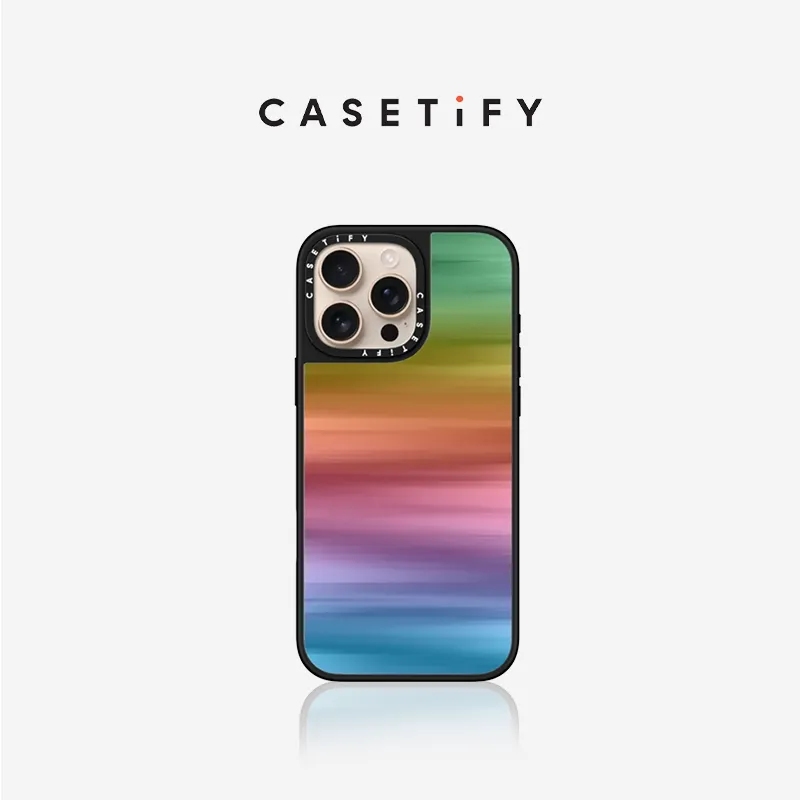 CASETIFY PC+TPU Material Rainbow Phone Cases Compatible With IPhone 16/15/Pro/Pro Max-1