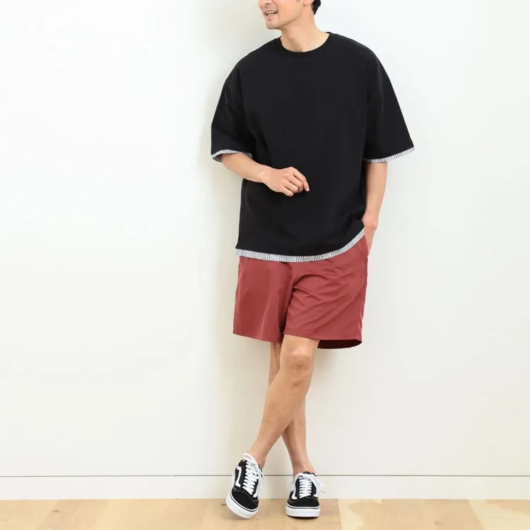 Beams Casual Shorts Men Brick Red-2