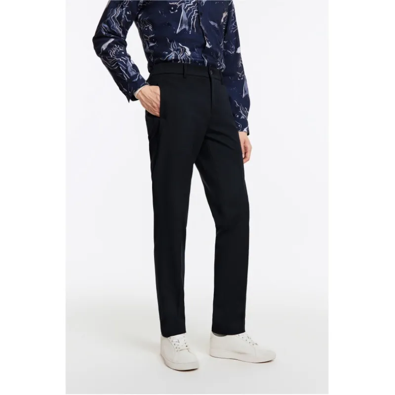 Jiumuwang Men's Pants Expert Suit Trouser Men's Navy Blue-3