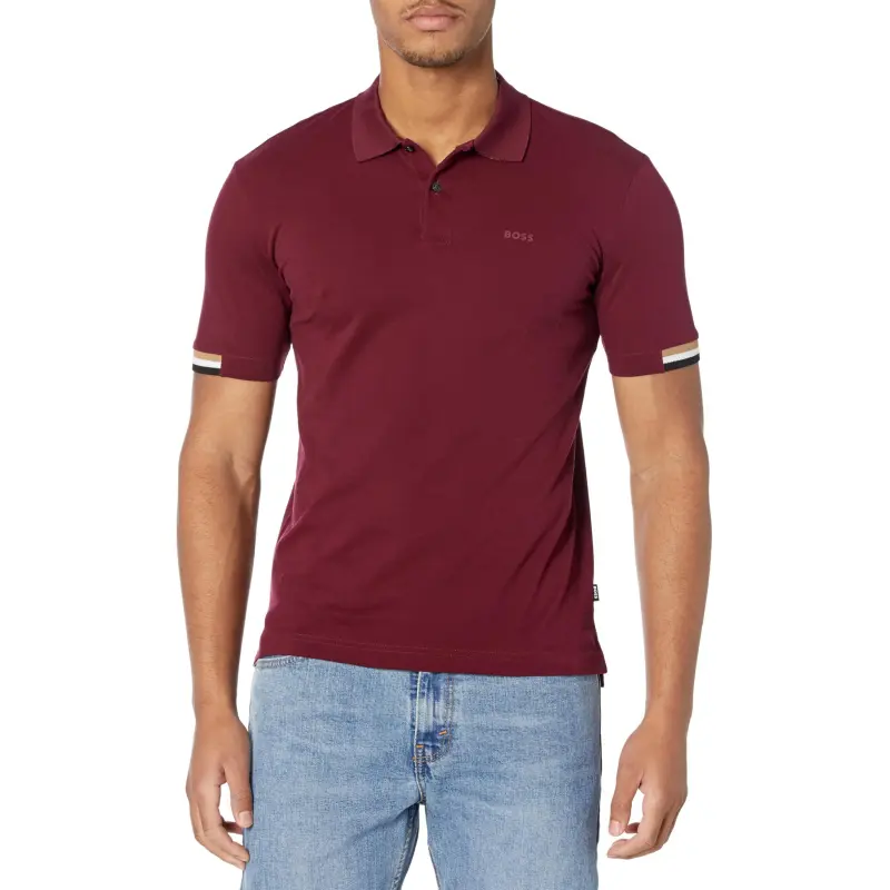 HUGO BOSS Polo Shirt Men's Dark Red-1