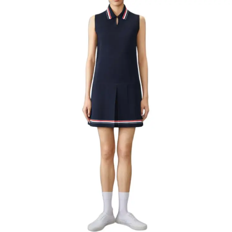 THOM BROWNE Pleated Sleeveless Dress-3