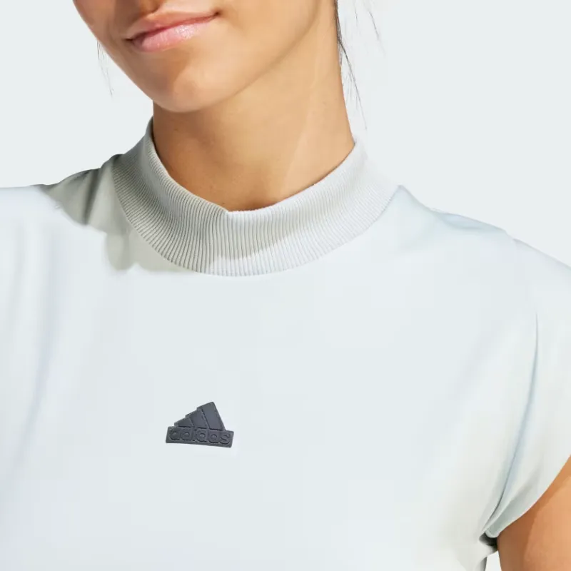 Adidas Z.N.E. Collection Crop Tops Women's Light Asphalt Gray-3