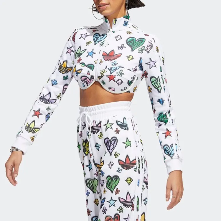 Adidas Originals Cropped Coats Women's White-3