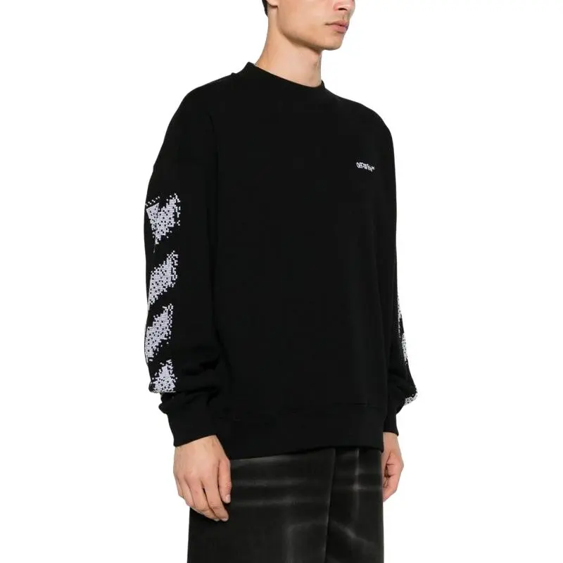OFF WHITE Logo Embroidered Crewneck Sweatshirt-4