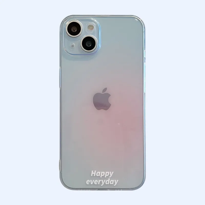 Sopi TPU Material Transparent Gradient 3 Colors Phone Cases Compatibility With IPhone 15 Pro Max/Apple 12/13/14/Pro/Max-1