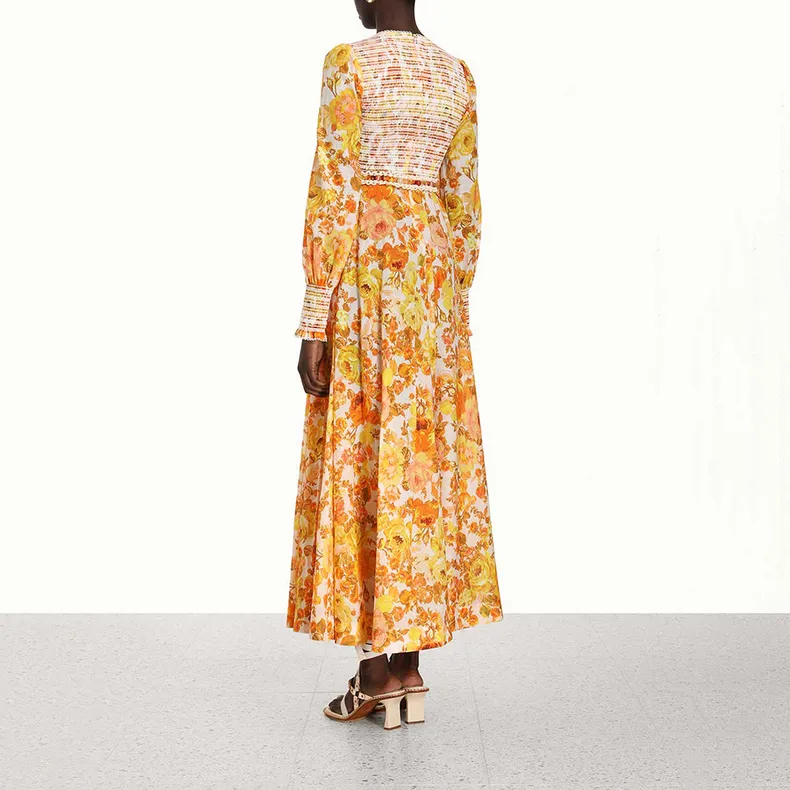 Zimmermann Long-Sleeved Dresses Women's Yellow-2