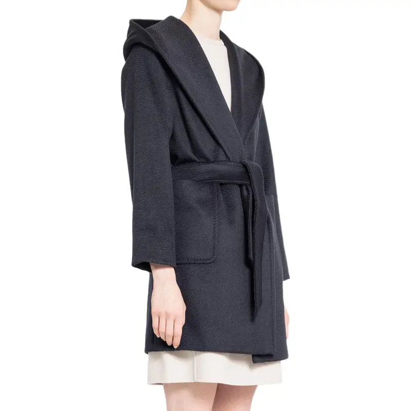 MaxMara Belted Hooded Coat-4