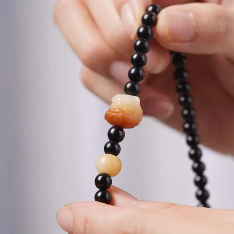 Lordship Ebony Bead Chain Unisex-4
