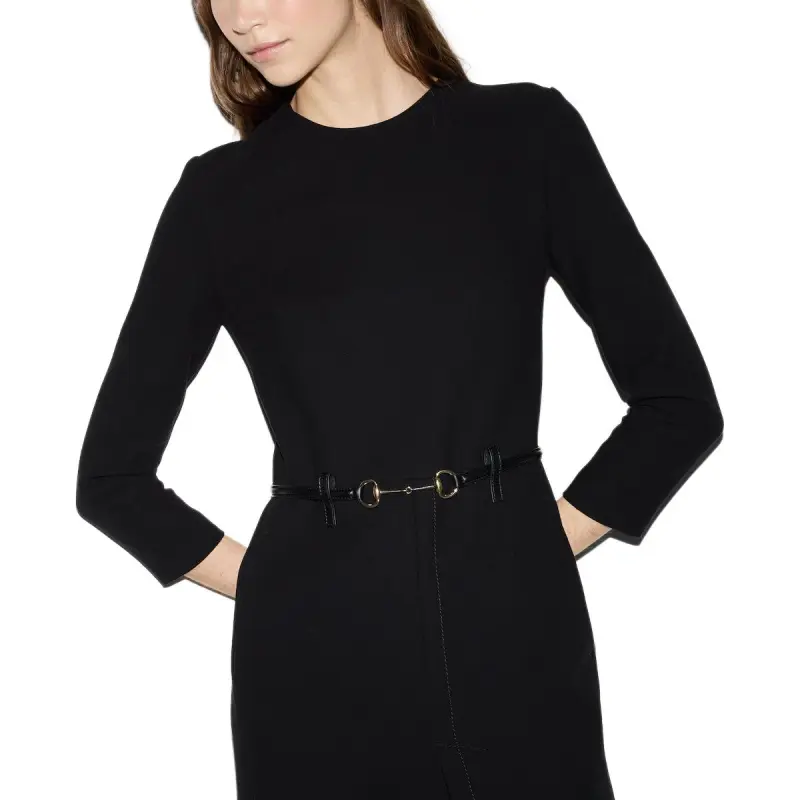 GUCCI SS25 Long Sleeved Dress Women's Black-4