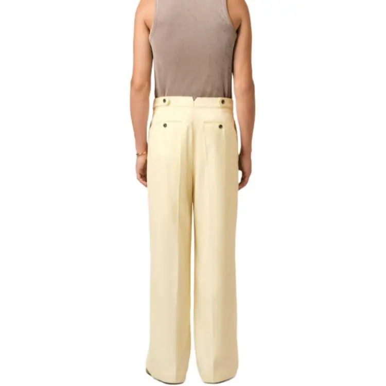 AMIPARIS Pressed Crease Pleated Trousers-3
